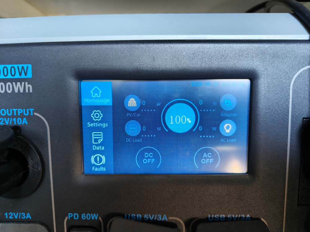 BLUETTI AC200P — 2000W / 2000Wh op 100%