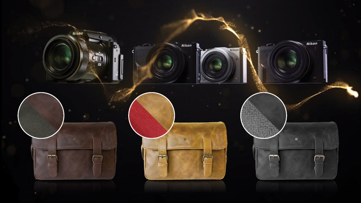 Nikon DL premium leather bag colourways