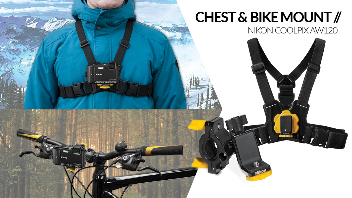 Nikon Coolpix AW120 chest mount