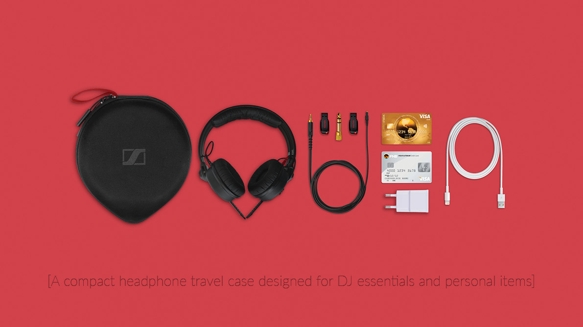 Sennheiser HD25 DJ travel case detail